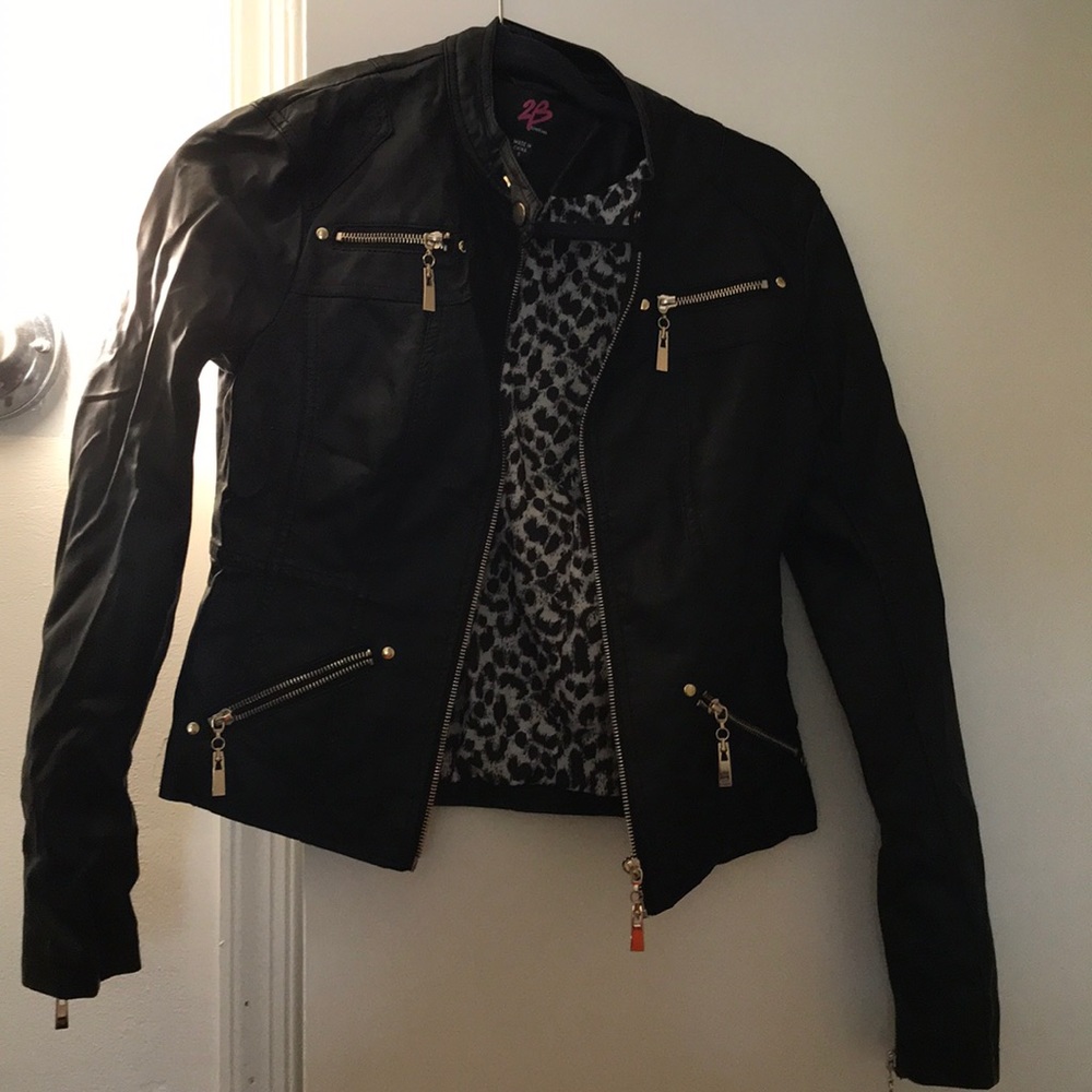 Faux leather jacket